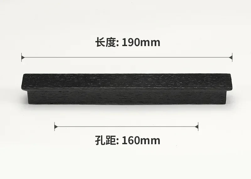 1PCS wooden wardrobe door handles high-end natural wood wind extended walnut cabinet drawer handles kitchen cabinet handles Oasis Select pitch-row 160mm11