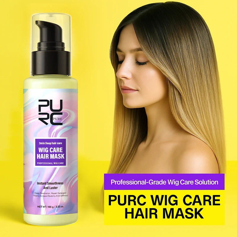 PURC Collagen Hair Mask for Dry Damaged Hair Frizz Control Anti-Breakage Split Ends Smoothing Nourishing Wig Repair Treatment ﻿ Oasis Select Default Title