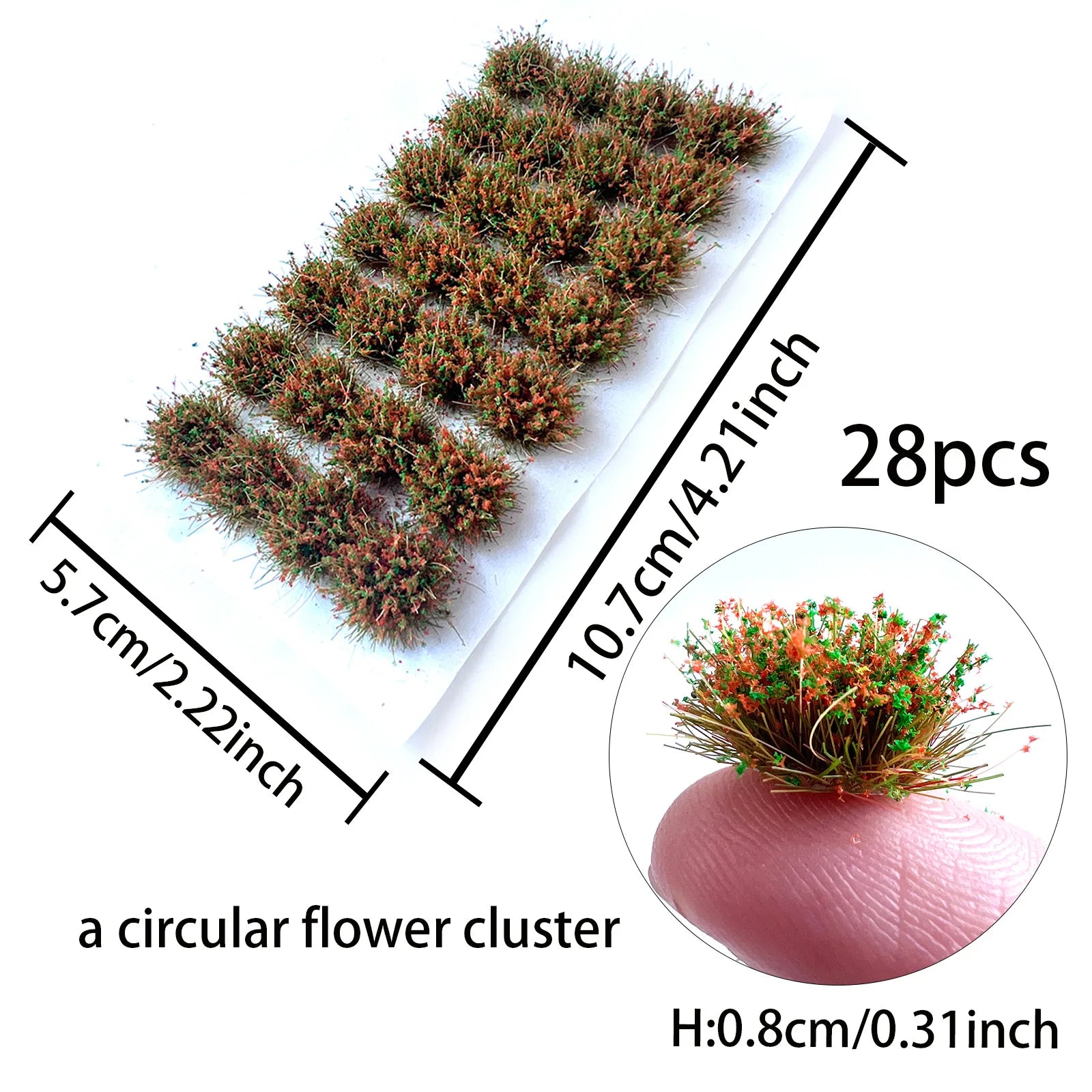 Grass Tufts Static Scenery Model Sand Table Building Layout Flower Cluster Landscape Wargame Miniature Garden Decor Oasis Select I