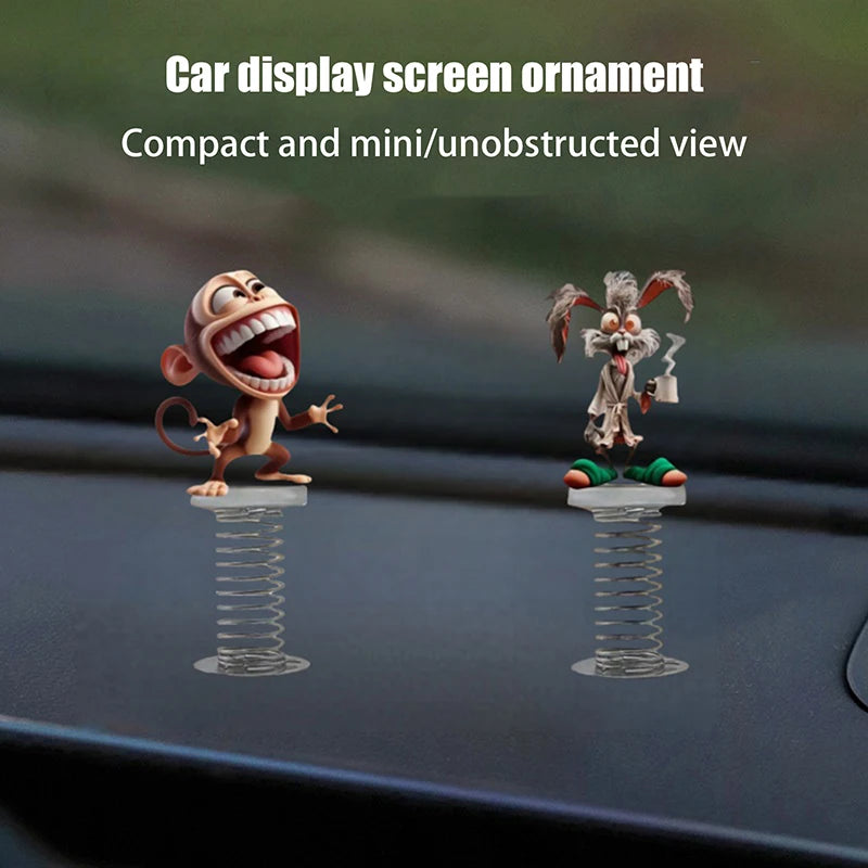 2D Acrylic Car Accessory: 1/2/3Pcs Fun Monkey Bobblehead Pendant Oasis Select