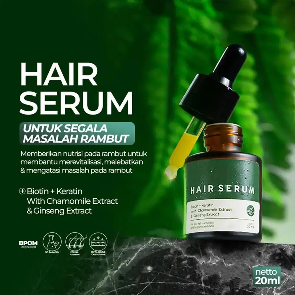 20ml Hair Oil With Keratin Treatment & Biotin, Rosemary Mint Scalp & Hair Strengthening Serum For Anti-Thinning Damaged Hair Oasis Select 1PC