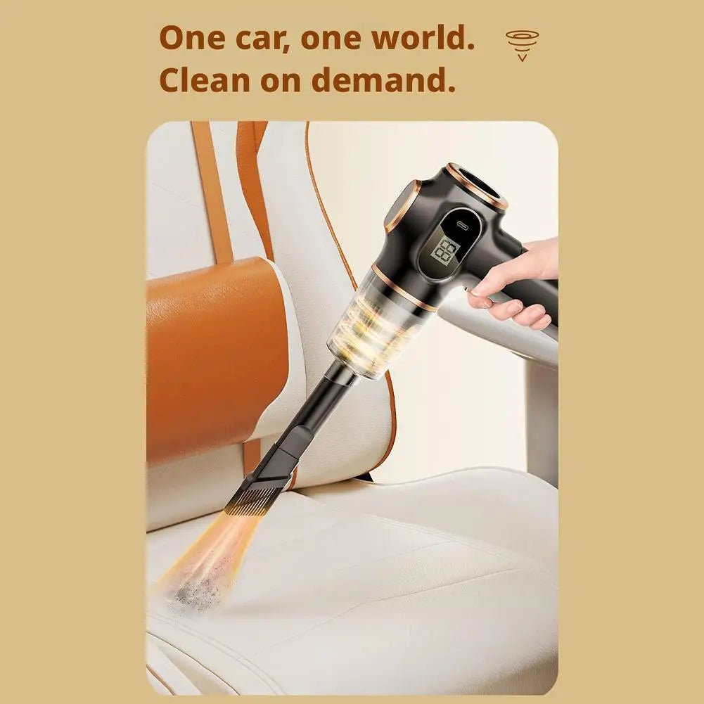 120W Wireless Car Vacuum Cleaner – 9000Pa Handheld Cordless