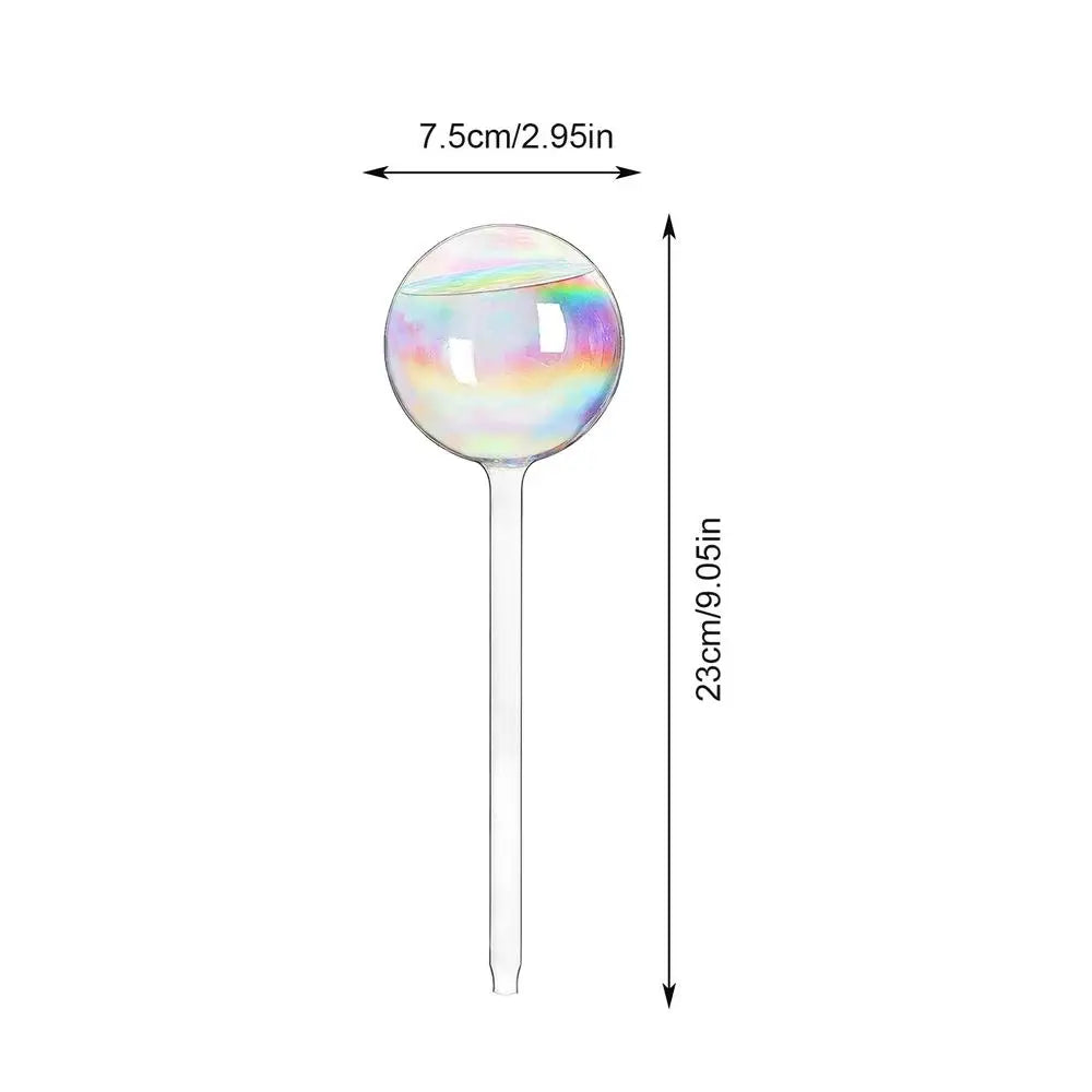 Plant Watering Globes Rainbow Gradient Color Automatic Watering Bulbs Clear Flower Automatic Watering Device Auto Waterer Tool Oasis Select 2PCS
