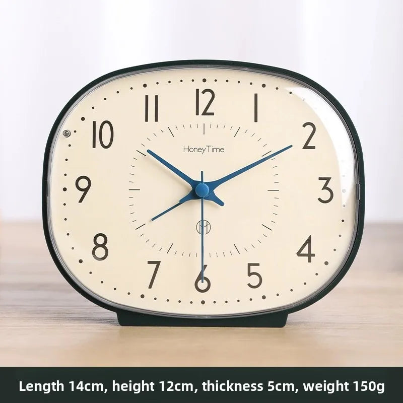 New Bedside Small Alarm Clock Desktop Silent Clock Dedicated for Elderly Bedroom Wake-up Tool Desktop Ornament Oasis Select