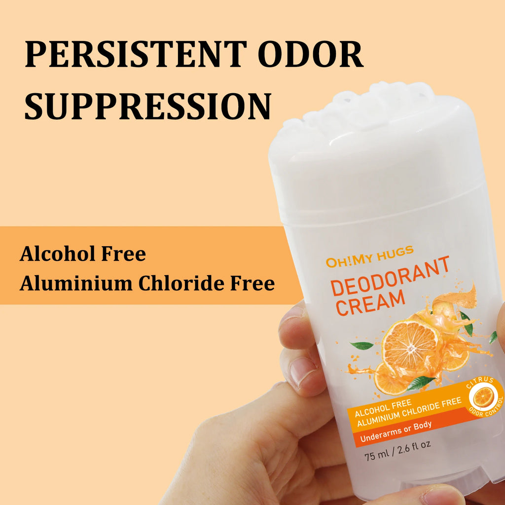 YURHERSU Orange Deodorizing Cream Stick – Unisex Fresh Scent