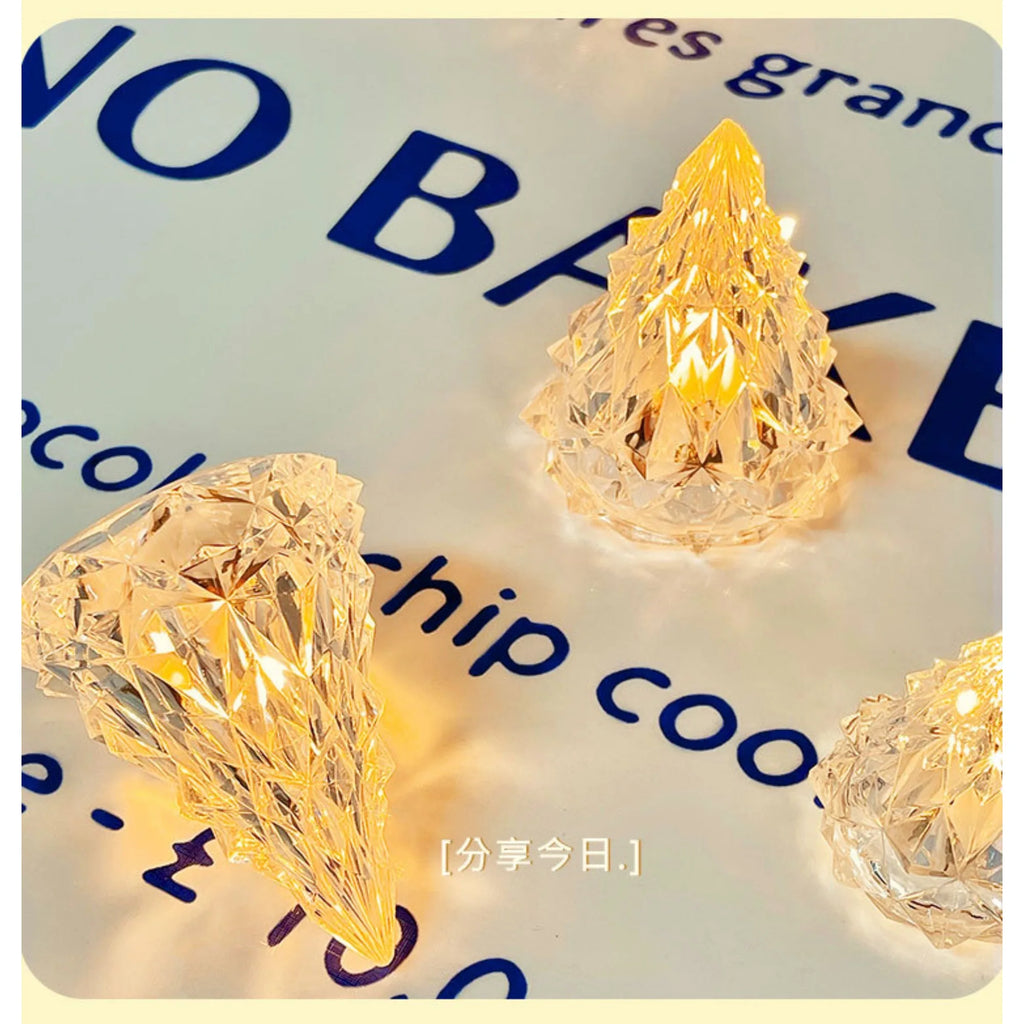Christmas Decoration Cute Room Cabinets Bedside Table Battery Lamp Personalized Wedding Flashy Bling Decor Refrigerator Light Oasis Select