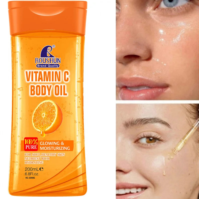 Roushun Vitamin C Body Oil 200ml – Hydrating Skin Care Oil