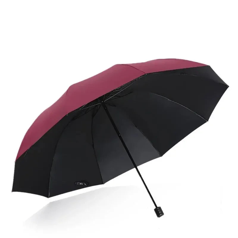High-Quality 130cm Ten-Bone Umbrella with Reinforced Frame Strong Waterproof Windproof Manual Large Umbrella for Protection Oasis Select Red G1345A 10K metal-fiber composite