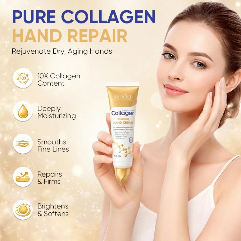SADOER Collagen Hand Cream – Firming, Brightening & Hydrating