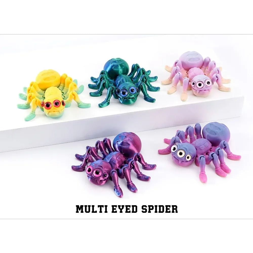 3D Printed Spider, Articulated 3D Animals,Relief Stress Fidget Toys, Desktop Pet Halloween Surprise Gift for Home Office Décor Oasis Select