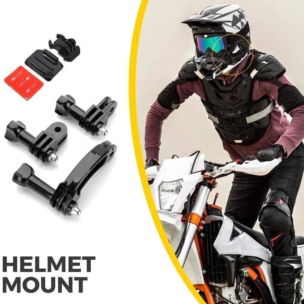 Rotary Extension Arm Helmet Mount for Insta360, GoPro & DJI