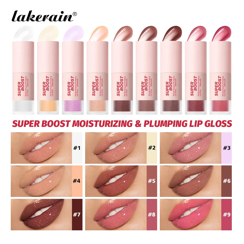 Plumping Lip Gloss Non-Sticky Boosted Mirror Shine And Volume Lip Skin Smooths Hydrating Moisturizing Lip Gloss Cosmetics Oasis Select