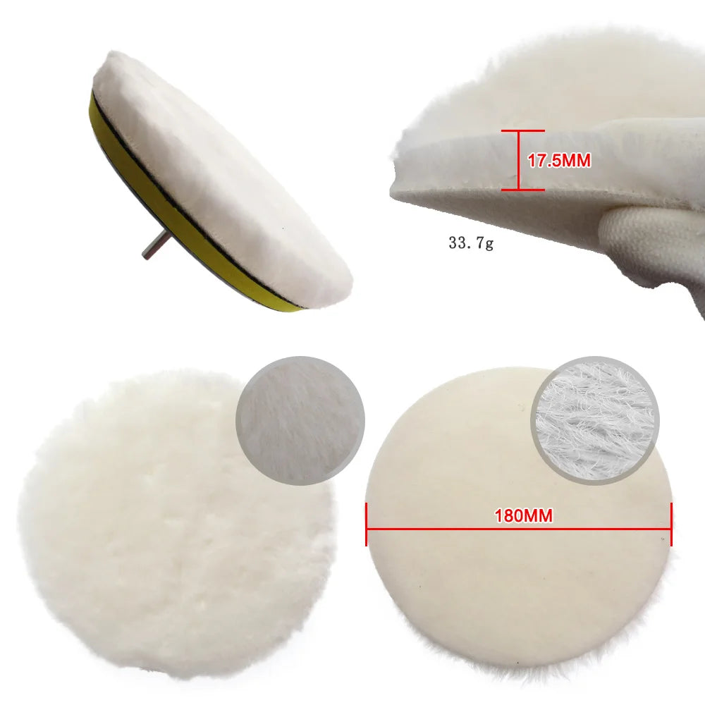8-Piece Car Buffing Polishing Pad Kit 3/5/7 Inch + Drill Adapter Car Polishing Pad Kit Oasis Select