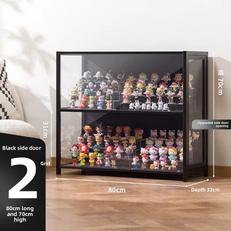 Blind box storage display stand Large capacity transparent acrylic storage box POP MART figure doll collection cabinet Oasis Select Two doors 80 long