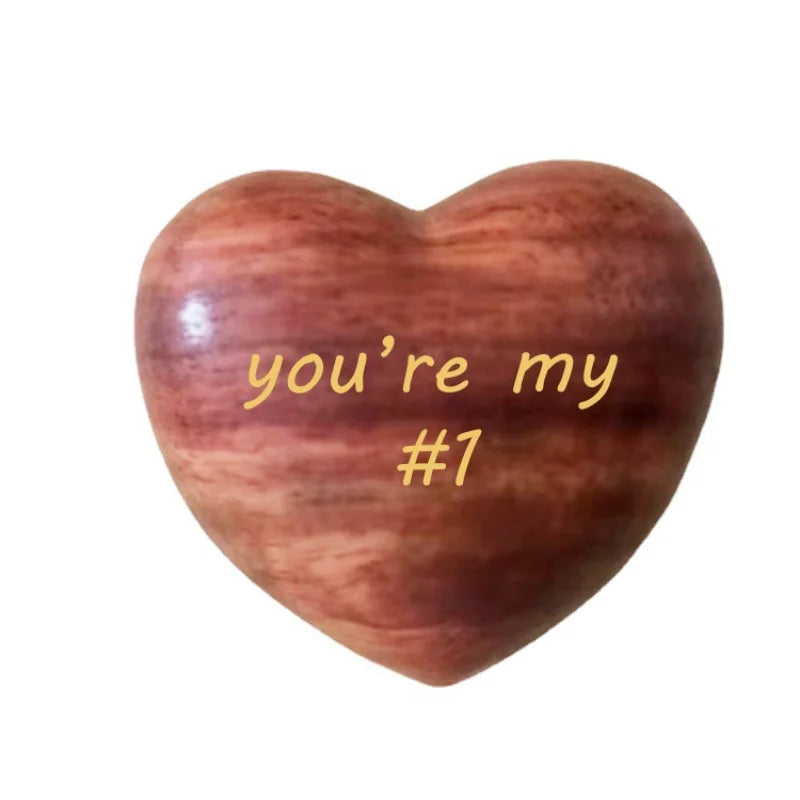 New Valentine's Day decoration pocket hug wooden heart token wooden love engraved gift Oasis Select