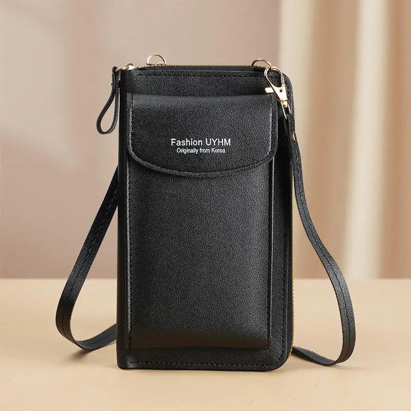 Women's Mini PU Leather Crossbody Bag | Zipper Flap Purse