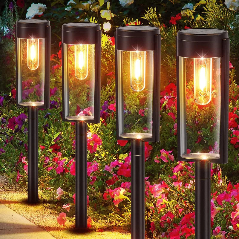 LED Solar Lawn Light Rainproof Tungsten Landscape Lamps Garden Ambience Decoration Outdoor Lighting Path Yard Patio Floor Lamp Oasis Select