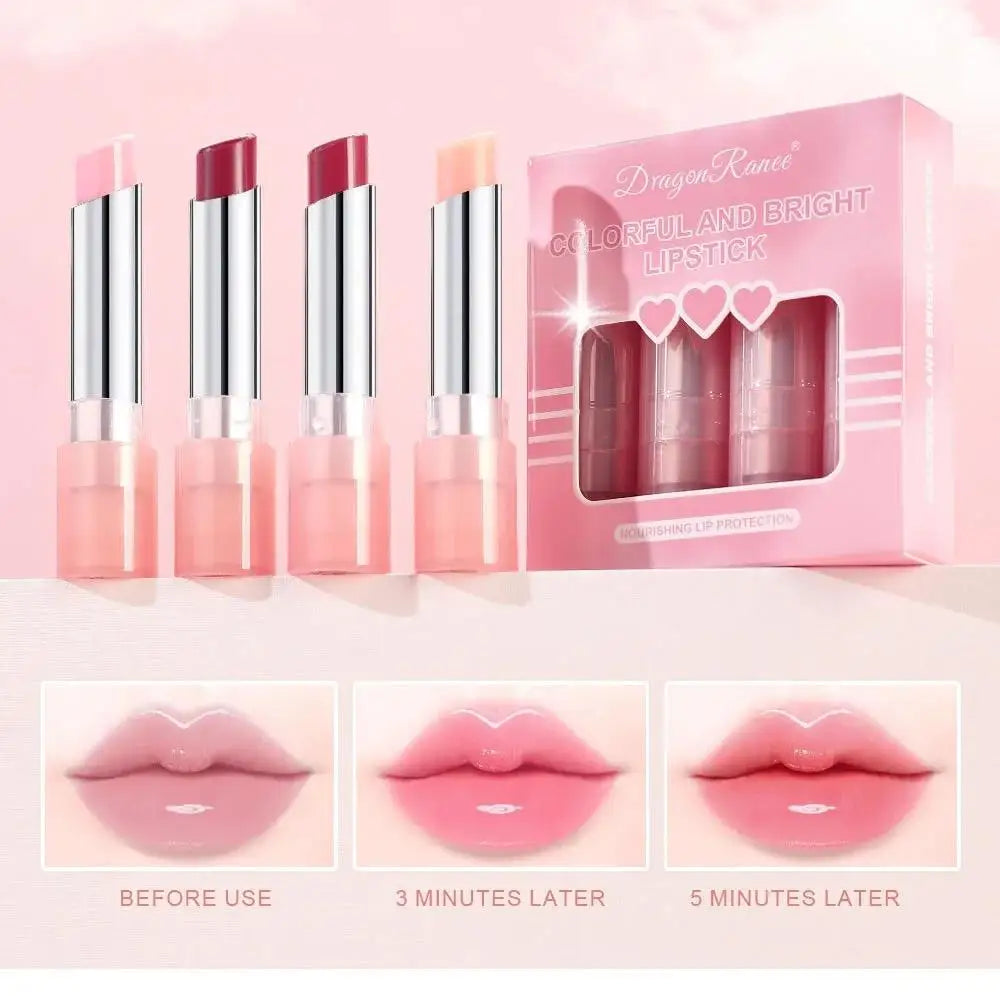 Dragon Ranee Tinted Jelly Lip Balm Set – Color-Changing 4 Pcs