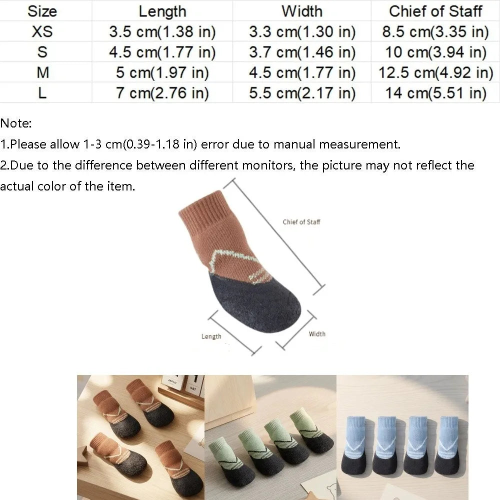 4PCS Waterproof Non-Slip Dog Shoes | Adjustable Paw Protectors Dog Paw Protectors Oasis Select