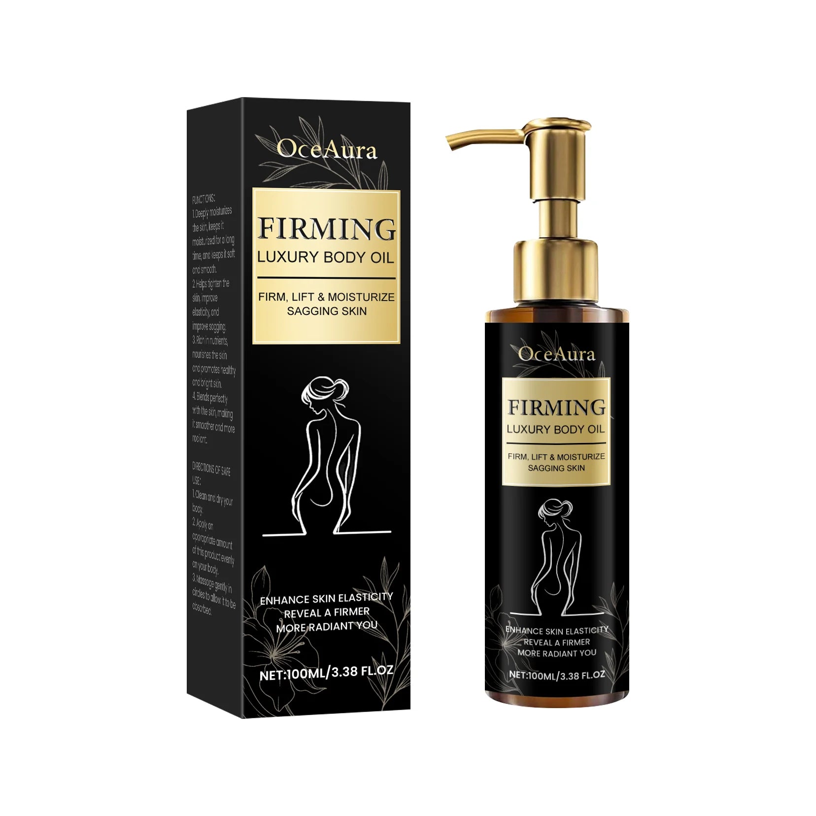 Firming Anti Cellulite Moisturizing Body Oil Sagging Skin Tightening Anti-Aging for Body Refreshing Hydrate Firming Body Oil Oasis Select 100ml boxed