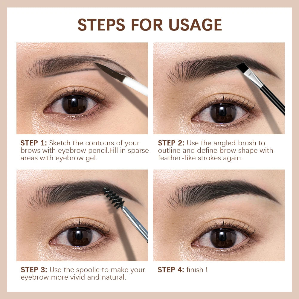4 Colors Liquid 3D Eyebrow Styling Molding Gel Waterproof Transparent Refreshing Durable Natural Eyebrow Quick-drying Makeup Oasis Select