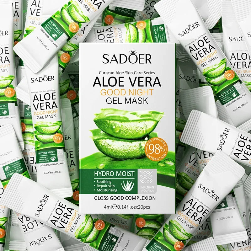 Sadoer Aloe Vera Overnight Sleeping Face Mask – 20 Pcs Sleeping Face Mask Oasis Select