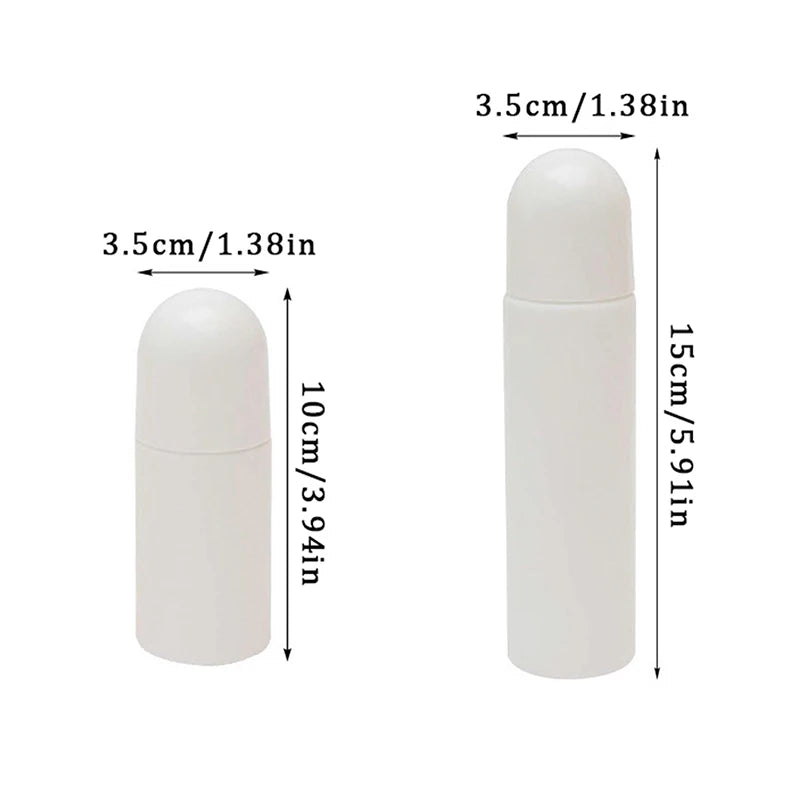 50/100ML White Plastic Roller Ball Essential Oil Sub-bottling Mist Container Travel Refillable Bottle DIY Deodorant Accessories Oasis Select