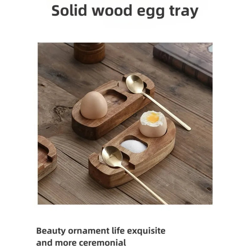 Wooden Egg Holder Tray | Eco-Friendly Acacia Wood Kitchen Egg Holder Tray Oasis Select