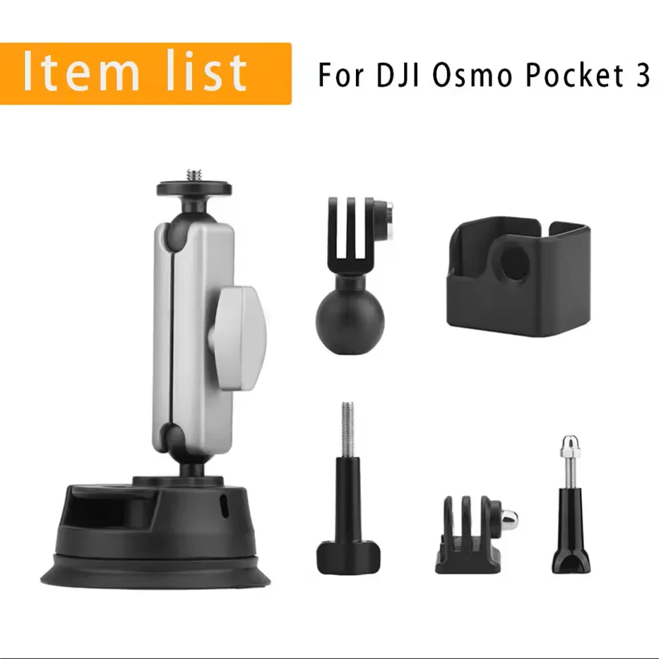 Suction Cup Car Mount for DJI Osmo, GoPro & Insta360