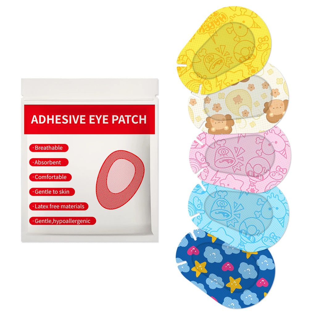 30-Pack Kids Cartoon Adhesive Eye Patches – Breathable & Sterile Kids Eye Patches Oasis Select 03 30PCs