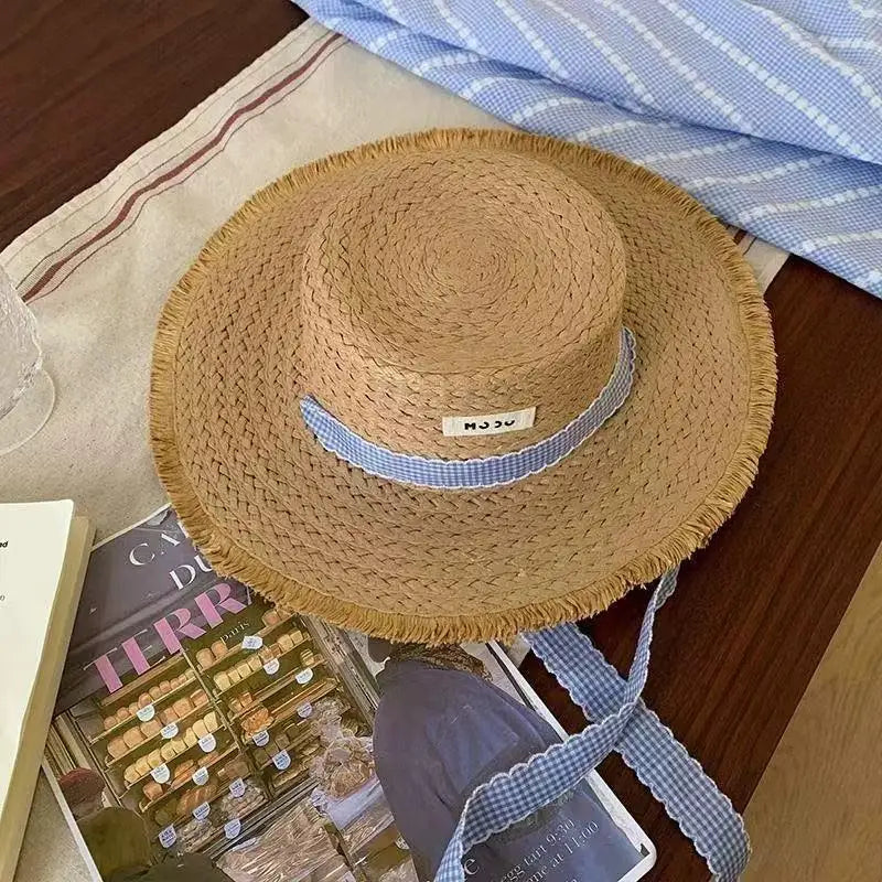 Women Straw Sunscreen Cap 모자 썬캡 비치모자 очки солнцезащитные женск Gorros Foldable UV Protection Outdoor Large Brim Sunscreen Oasis Select B2