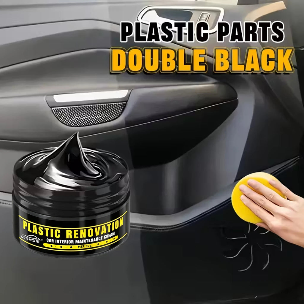 Car Plastic Part Restorer, Black Interior Trim Polishing Wax, Aging Prevention Refurbishment Agent, Repair Plastic Scratches, Ti Oasis Select