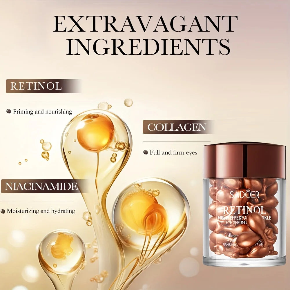 Retinol Eye Serum Capsules – Firming & Hydrating | 45ct Eye Serum Capsules Oasis Select