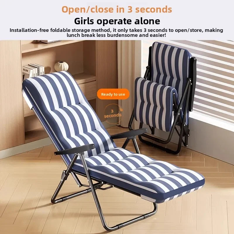Folding recliner home leisure elderly balcony back chair office lunch break sit and sleep dual-purpose chair Oasis Select