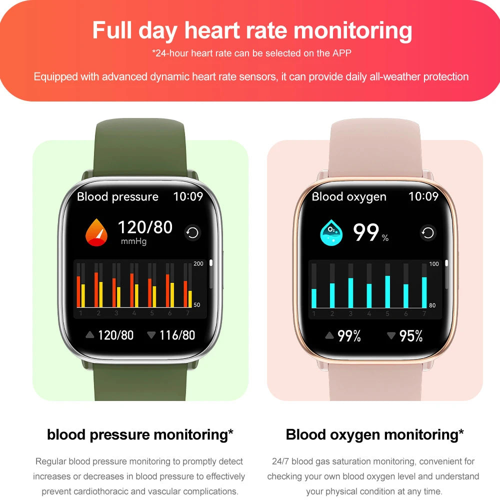 AMOLED Screen Smartwatch Women Blue Tooth Call Smart Watches Men Health Monitor Code Locks Heart Rate Sports DIY Dial Waterproof Oasis Select