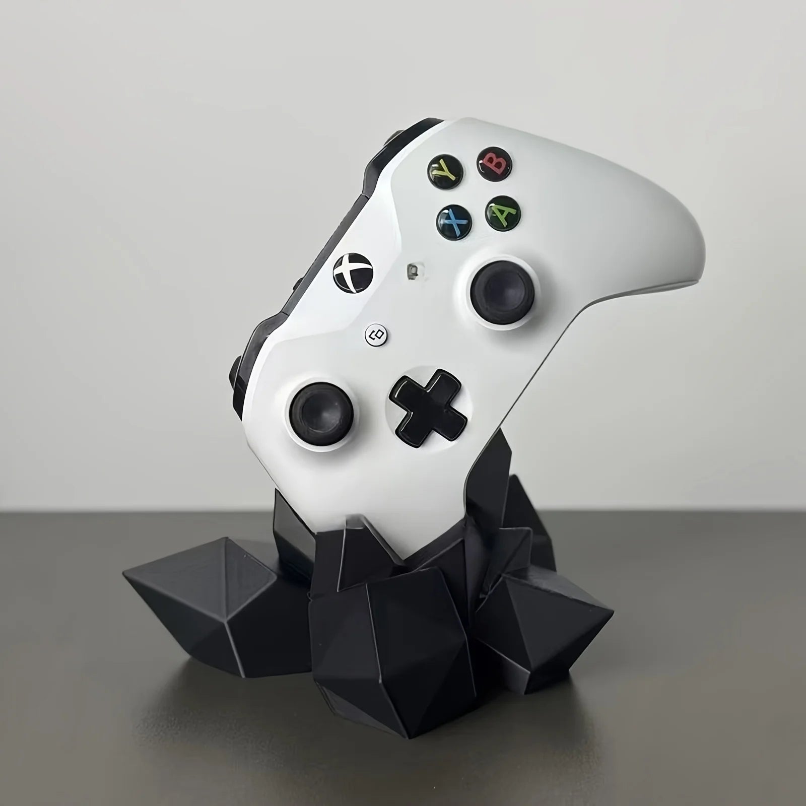 3D Printed Crystal Game Controller Stand Holder Compatible with Xbox PS4 PS5 Switch Gaming Desk Decor Ornament Gift Oasis Select Black