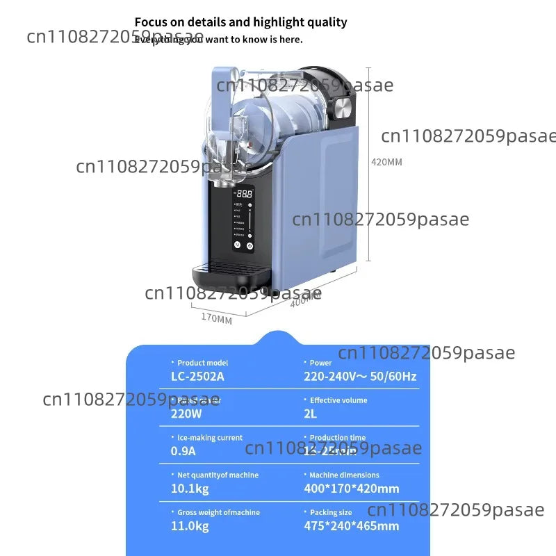 Automatic Slushie Maker 2L – One-Touch Self-Cleaning Ice Machine