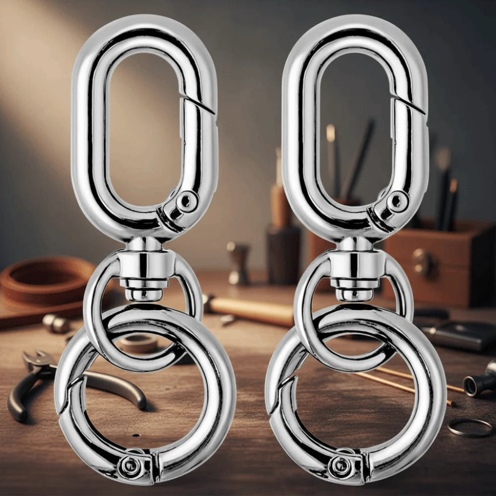 10-Pack Zinc Alloy Swivel Clasp Clips – Spring Snap Hook Lanyard