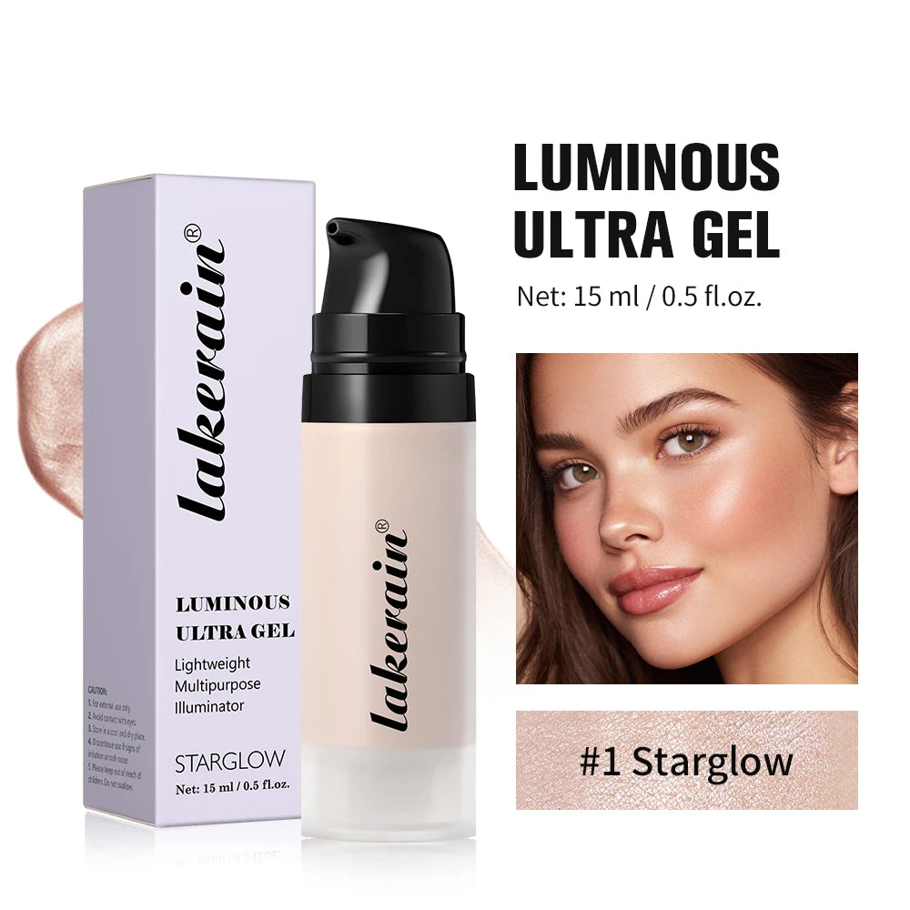 Glowy Super Gel Lightweight Dewy Multipurpose Llluminator Primer Highlight Foundation Moisturizing Nourish Non-Sticky Primer M Oasis Select 1Starglow