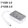 3 Ports USB 2.0 Hub USB Splitte 4 Ports Expander SD TF MS,M2 MMC Memory Card Reader Adapter For U Disk PC Laptop Mouse Keyboard Oasis Select Yype c
