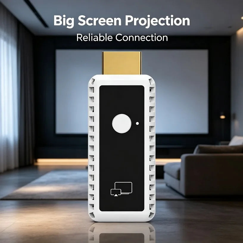 5G Wireless Display Receiver Screen Mirroring Dongle HDMI-Compatible TV Stick Miracast AirPlay for iOS Android PC Projector Oasis Select