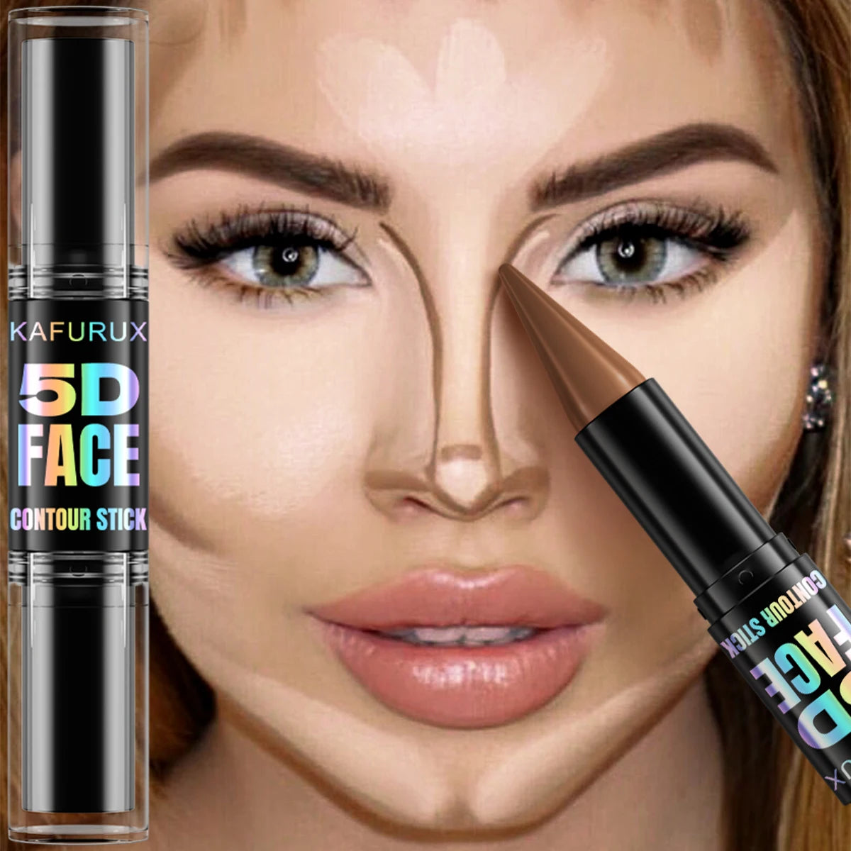 KAFURUX Double-Ended Contour Stick | Highlight & Shadow Cream