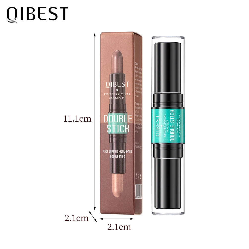 QIBEST 2-in-1 Highlight & Contour Stick | Cream Bronzer Blush