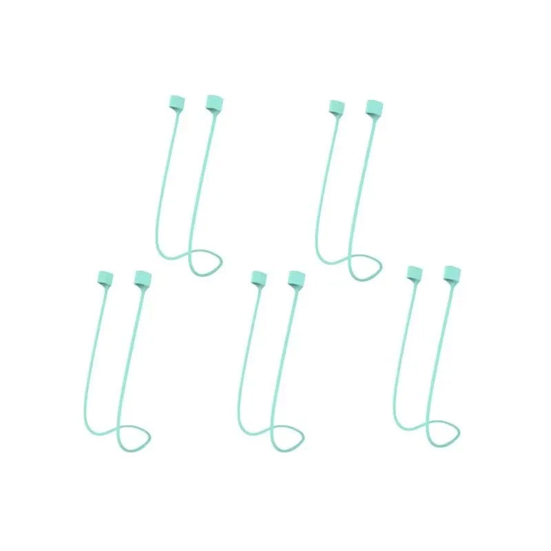 1-5pcs for AirPods Magnetic Silicone Anti-lost Neck Strap Wireless Earphone String Rope Headphone Cord Earphone Accessories Oasis Select 5pcs Sky blue No Magnetic