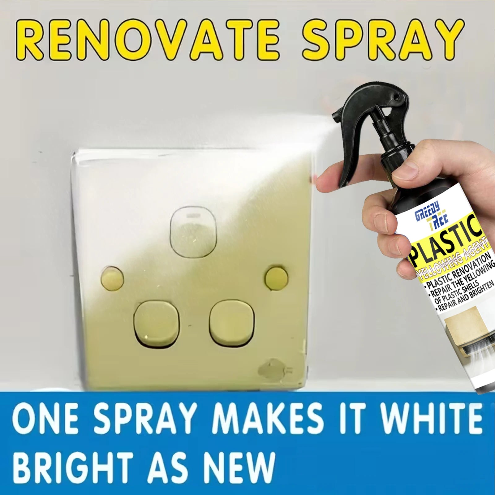 Plastic Yellowing & Stain Removal Spray | Air Conditioner Cleaner