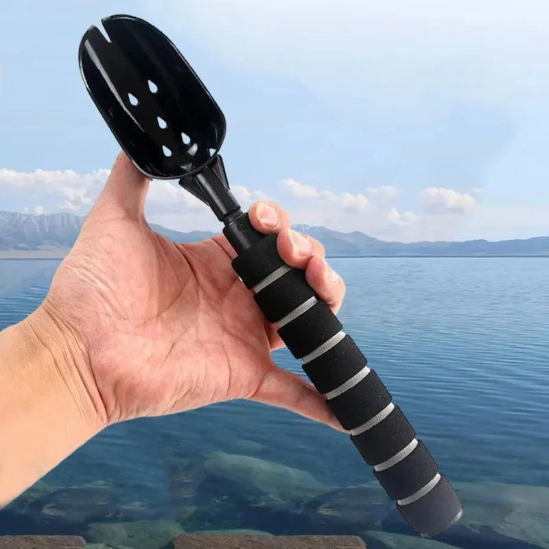 Bait Throwing Spoons Retractable Fish Bait Casting Scoop Lightweight Long Handle Non Slip Fishing Tackle Accessory Oasis Select