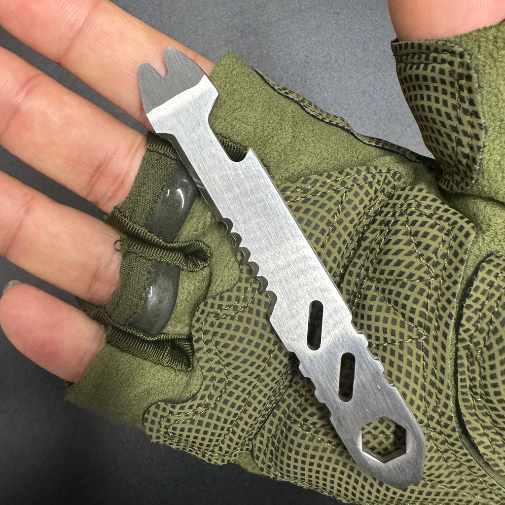 New Mini Stainless Steel Multifunctional Pry Bar, Mini EDC Hex Wrench, Bottle Opener, Portable Outdoor Bicycle Repair Tool Oasis Select