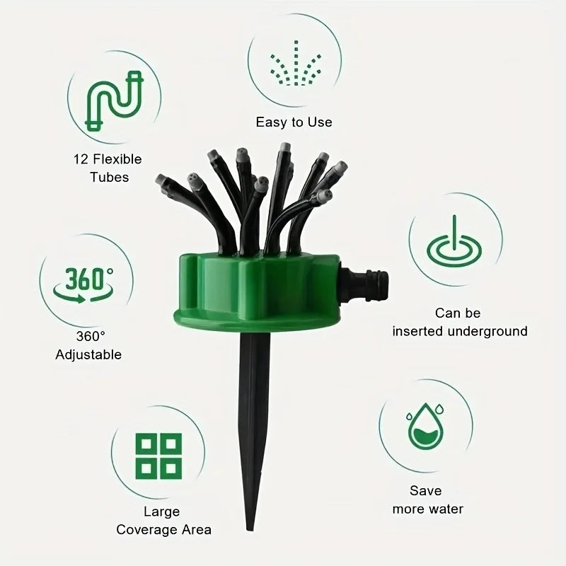 360° Rotating Garden Sprinkler – Adjustable Lawn Watering Tool