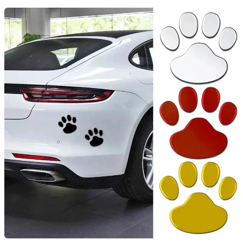 1/2/3/4pairs Door Mirror Cat Dog Footprint Puppy Claw Car Stickers Footprint Sticker Windshield Decals Bumper Car Window Decals Oasis Select