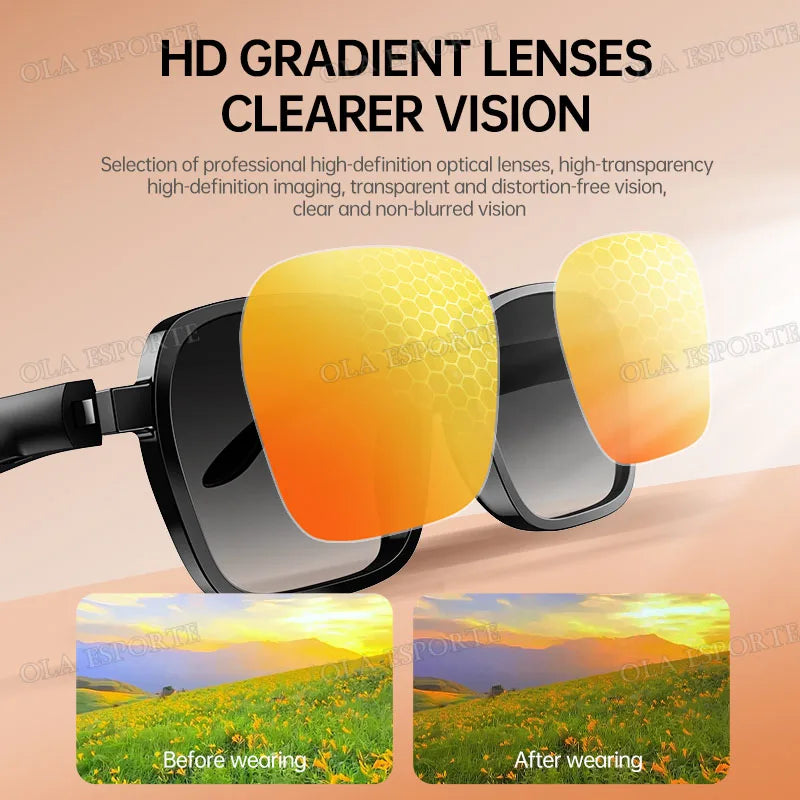 Bluetooth Smart Glasses UV Sport Sunglasses Wireless Headset